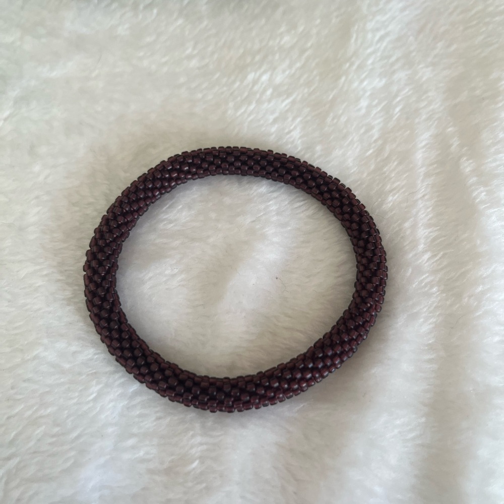 Matte Eggplant Sashka Beaded Bracelet